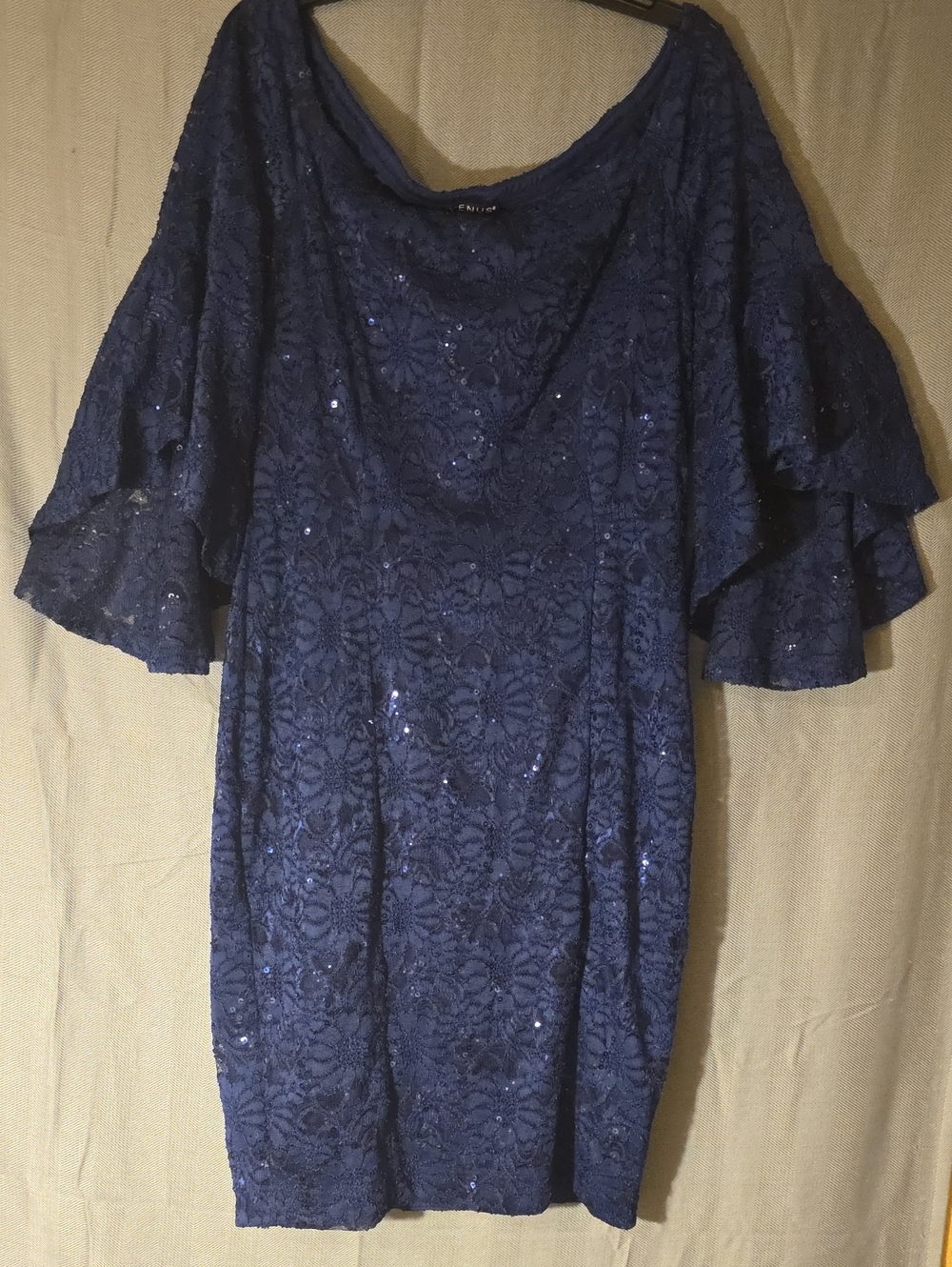 VENUS Royal Blue Lace Sequin Dress